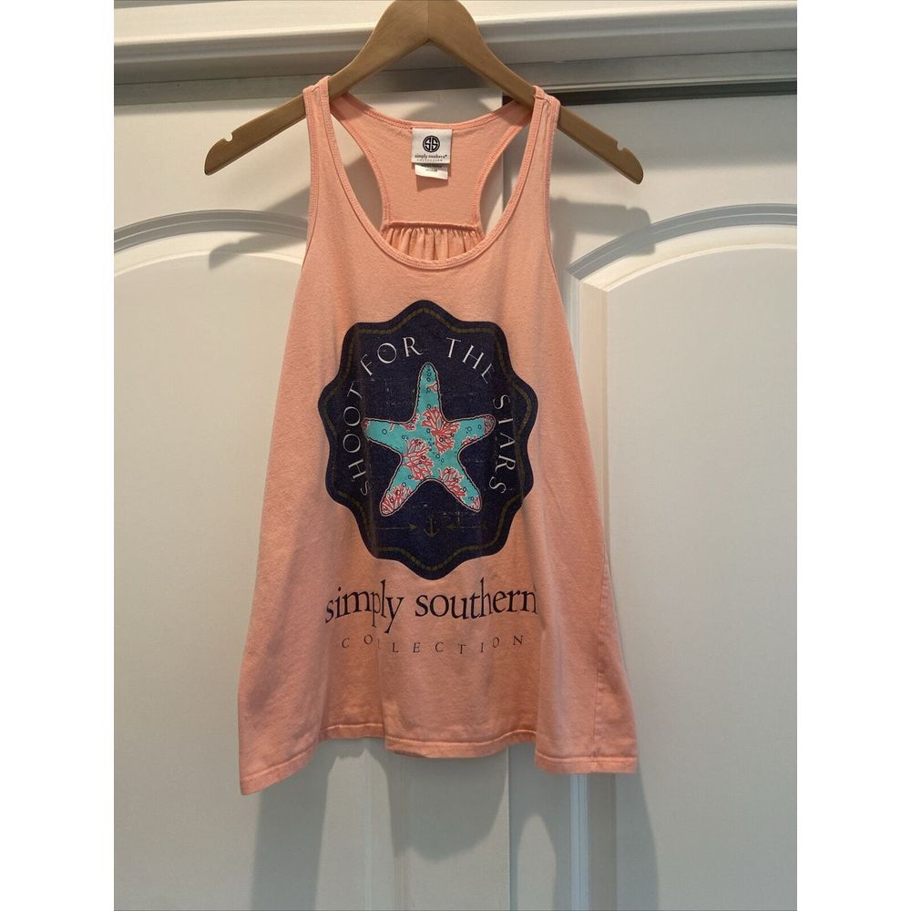 Simply Southern Collection Racerback Women's TShirt Size M Shoot For The Stars
